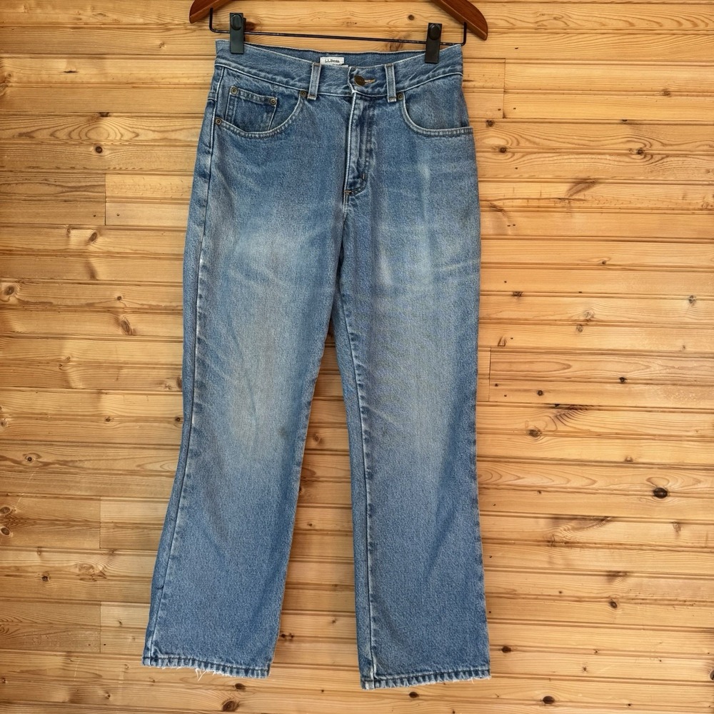 Vtg L.L. Bean Jeans Flannel Lined Original Fit Women's 6 Petite Cabincore Norm